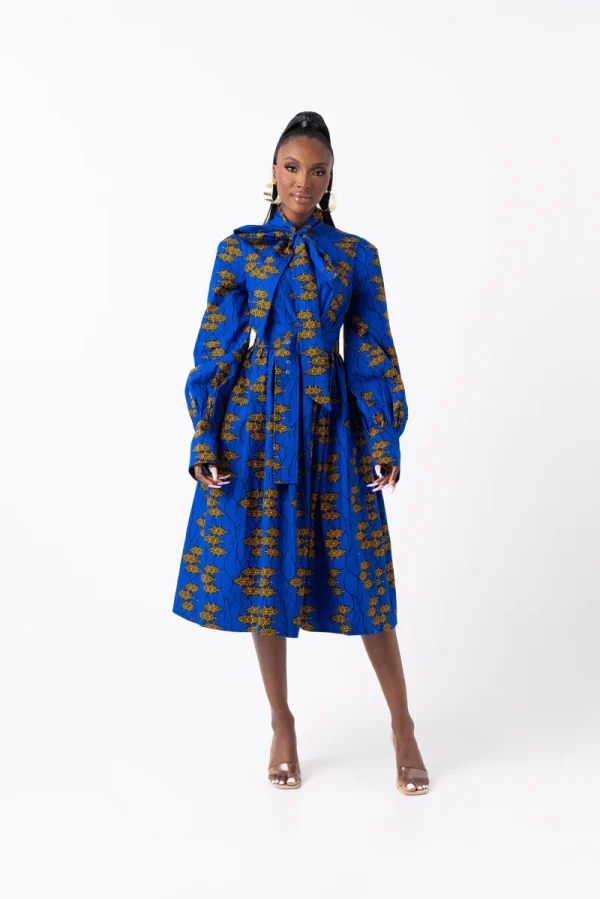 African Print Midi Dress for Women | Stunning African Formal Wear for Special Occasions